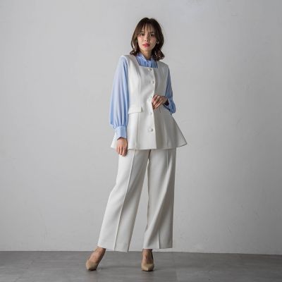 カルテッドミックスツィードワイドパンツ≪手洗い可能≫