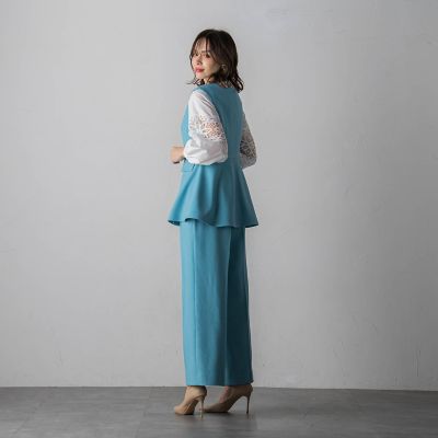 カルテッドミックスツィードワイドパンツ≪手洗い可能≫