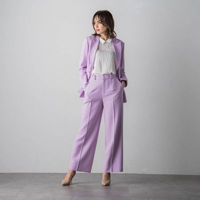 カルテッドミックスツィードワイドパンツ≪手洗い可能≫