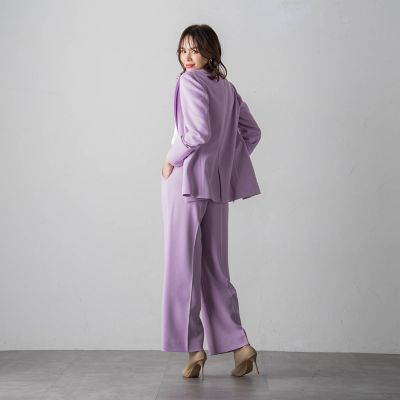 カルテッドミックスツィードワイドパンツ≪手洗い可能≫