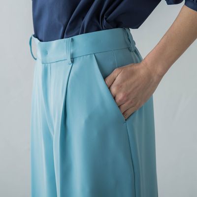 ＭＩＬＩＯＮＥ　ＤＯＵＢＬＥＳＡＴＩＮワイドパンツ≪洗濯機で洗える≫