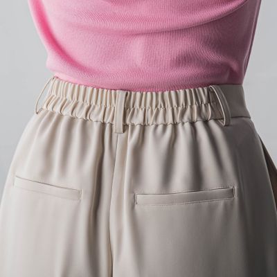 ＭＩＬＩＯＮＥ　ＤＯＵＢＬＥＳＡＴＩＮワイドパンツ≪洗濯機で洗える≫