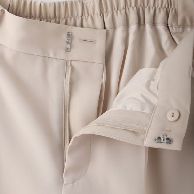 ＭＩＬＩＯＮＥ　ＤＯＵＢＬＥＳＡＴＩＮワイドパンツ≪洗濯機で洗える≫
