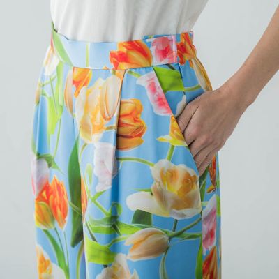 【ＫＥＩＴＡ　ＫＡＷＡＳＡＫＩ　×　Ｖｉａｇｇｉｏ　Ｂｌｕコラボ】Ｂｌｕｅ　ｔｕｌｉｐワイドパンツ