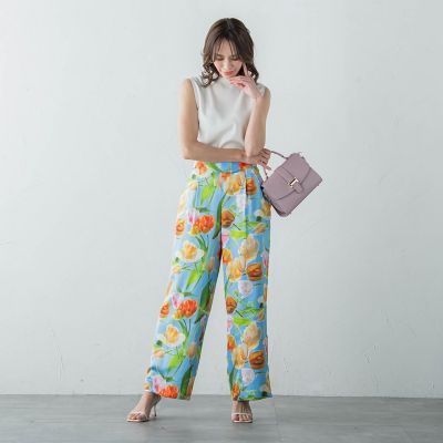 【ＫＥＩＴＡ　ＫＡＷＡＳＡＫＩ　×　Ｖｉａｇｇｉｏ　Ｂｌｕコラボ】Ｂｌｕｅ　ｔｕｌｉｐワイドパンツ