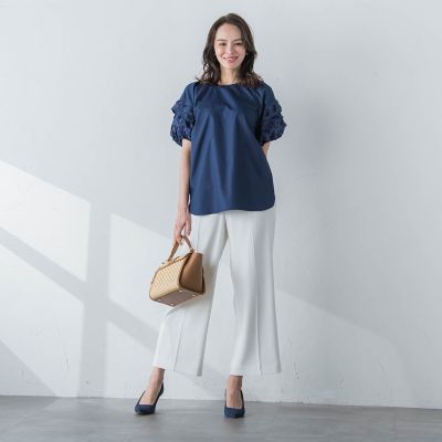 ワイドアンクルパンツ≪洗濯機で洗える≫