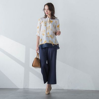 ワイドアンクルパンツ≪洗濯機で洗える≫