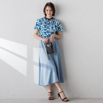 バックサテンジョーゼットパンツ≪洗濯機で洗える≫