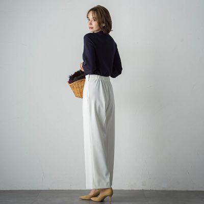 ライトダブルクロスワイドパンツ≪洗濯機で洗える≫