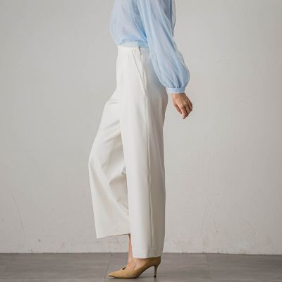 ライトダブルクロスワイドパンツ≪洗濯機で洗える≫