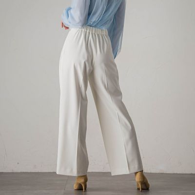 ライトダブルクロスワイドパンツ≪洗濯機で洗える≫