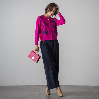 ライトダブルクロスワイドパンツ≪洗濯機で洗える≫