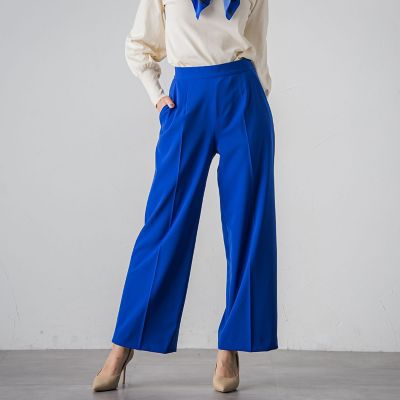 ライトダブルクロスワイドパンツ≪洗濯機で洗える≫