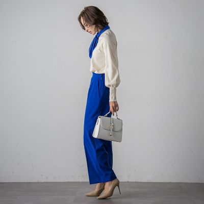ライトダブルクロスワイドパンツ≪洗濯機で洗える≫