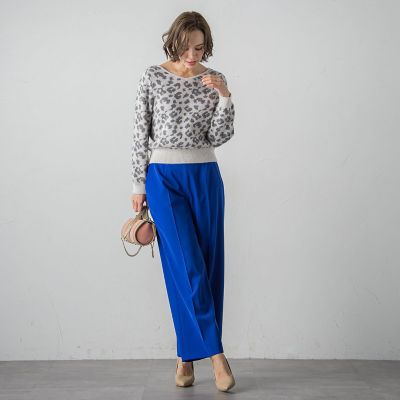 ライトダブルクロスワイドパンツ≪洗濯機で洗える≫