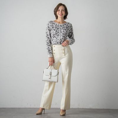 フランス綾ＴＲ２ＷＡＹストレッチワイドパンツ≪洗濯機で洗える≫