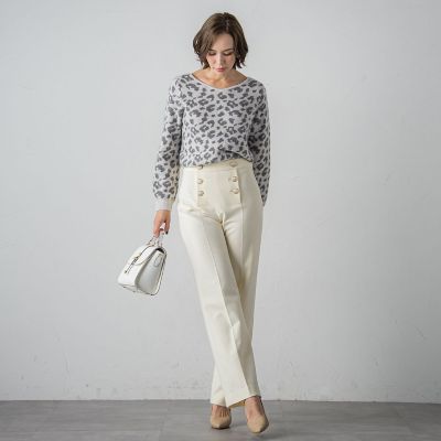 フランス綾ＴＲ２ＷＡＹストレッチワイドパンツ≪洗濯機で洗える≫