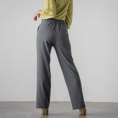 フランス綾ＴＲ２ＷＡＹストレッチワイドパンツ≪洗濯機で洗える≫