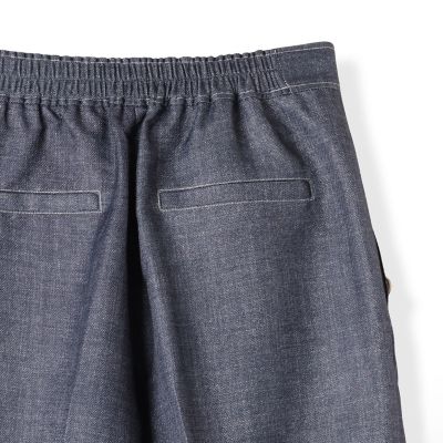 ラメデニムプリントワイドパンツ≪手洗い可能≫