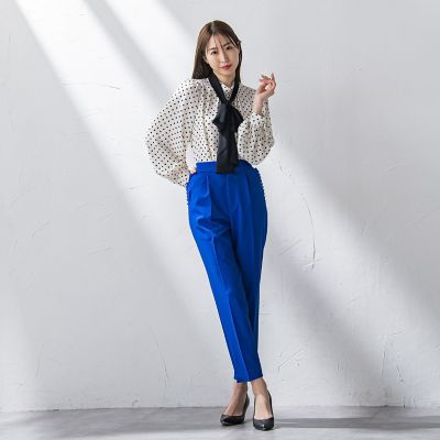 ポケットフリルテーパードパンツ≪洗濯機で洗える≫