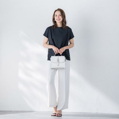 新色追加】接触冷感2WAYストレッチワイドパンツ≪洗濯機で洗える