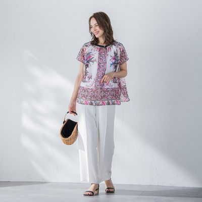 新色追加】接触冷感2WAYストレッチワイドパンツ≪洗濯機で洗える