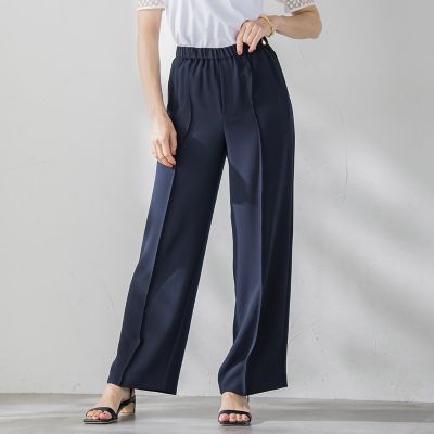Viaggio Blu (Women)/ビアッジョブルー 【新色追加】接触冷感２ＷＡＹストレッチワイドパンツ≪洗濯機で洗える≫