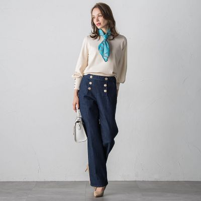 マリンデニムパンツ≪洗濯機で洗える≫ | Viaggio Blu (Women