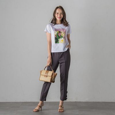 ♡ビアッジョブルー♡ Viaggio Blu グラシエウォームプレスパンツ 裾フリルパンツ≪洗濯機で洗える≫ | Viaggio Blu（ビアッジョ