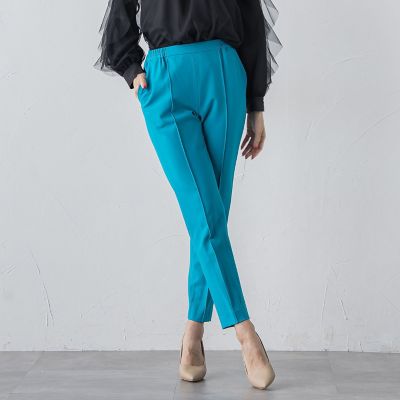 ＜Viaggio Blu (Women)＞ピンタックテーパードパンツ≪洗濯機で洗える≫