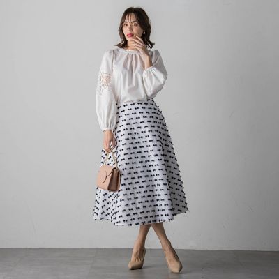 ＜Viaggio Blu (Women)＞キャンディリボンジャガードスカート
