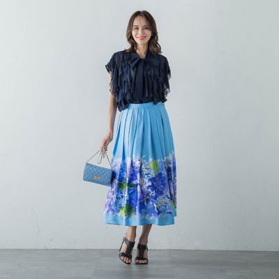 ＜Viaggio Blu (Women)＞【ＫＥＩＴＡ　ＫＡＷＡＳＡＫＩ　×　Ｖｉａｇｇｉｏ　Ｂｌｕコラボ】Ｈｙｄｒｅｎｇｅａスカート