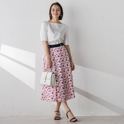 ジオメトリックスカート≪セットアップ対応／洗濯機で洗える≫