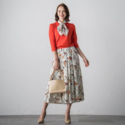 ホースプリントスカート≪セットアップ対応／洗濯機で洗える