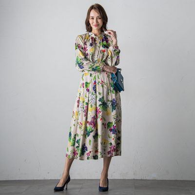 【ＷＥＢ限定カラーあり】フルーツプリントスカート≪セットアップ対応／洗濯機で洗える≫