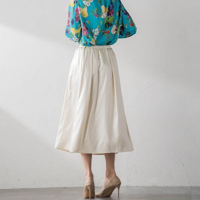 新品タグ付　VIA BUS STOP　MIGUELINA　シルクサテンスカート 新品タグ付 VIA BUS STOP MIGUELINA シルクサテンスカート