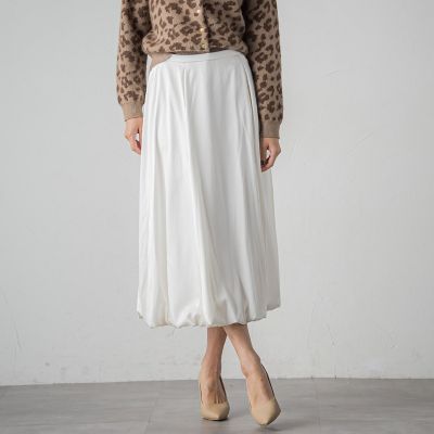＜Viaggio Blu (Women)＞【カタログ掲載】ハンマーサテンバルーンスカート≪手洗い可能≫