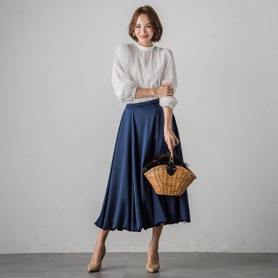 カタログ掲載】ハンマーサテンバルーンスカート≪手洗い可能