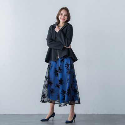 オーガンフロッキースカート | Viaggio Blu (Women)/ビアッジョ