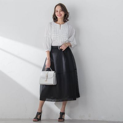 ダンボールフレアスカート≪洗濯機で洗える≫ | Viaggio Blu (Women