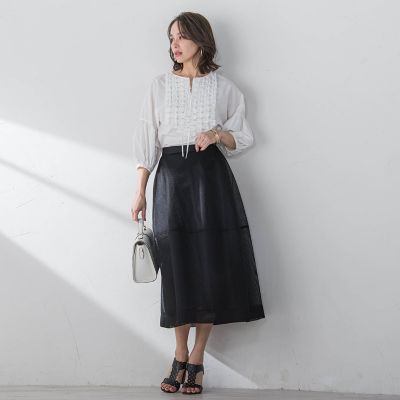 ダンボールフレアスカート≪洗濯機で洗える≫ | Viaggio Blu (Women
