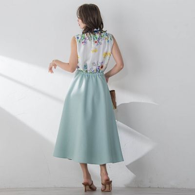 バスケットリネーラサーキュラースカート | Viaggio Blu (Women