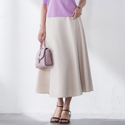 【SALE】Viaggio Blu (Women)/ビアッジョブルー バスケットリネーラサーキュラースカート 12ベージュ ロングスカート【三越伊勢丹/公式】