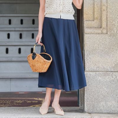 ＜Viaggio Blu (Women)＞ドライシアーシャンブレースカート≪手洗い可能≫