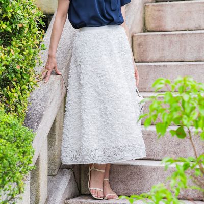 Viaggio Blu (Women)/ビアッジョブルー フラワーチュールスカート