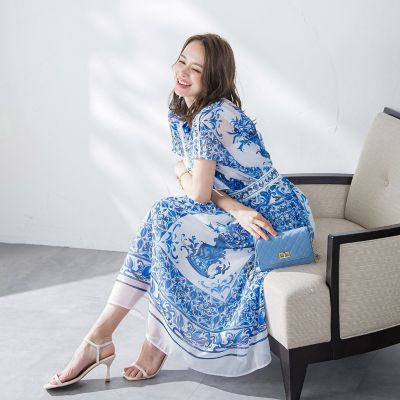 Viaggio Blu (Women)/ビアッジョブルー イタリアンタイル柄スカート≪洗濯機で洗える≫