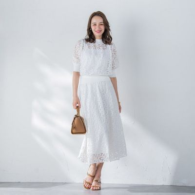 ミニフラワーチュールレーススカート≪洗濯機で洗える≫ | Viaggio Blu