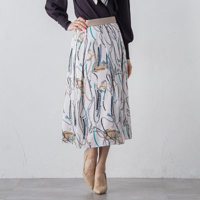 馬具プリントスカート≪手洗い可能≫ | Viaggio Blu (Women