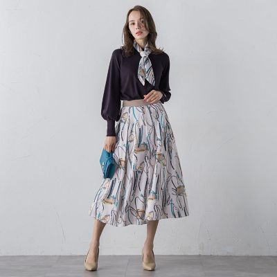 馬具プリントスカート≪手洗い可能≫ | Viaggio Blu (Women