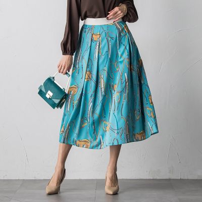 ＜Viaggio Blu (Women)＞馬具プリントスカート≪手洗い可能≫